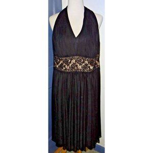 Eliza J Chiffon Lace Waistband Evening Dress 14W